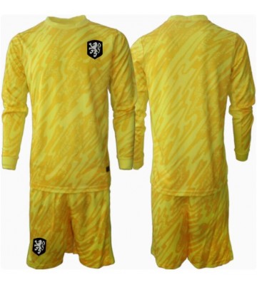 Netherlands Goalkeeper Replica Away Stadium Kit for Kids Euro 2024 Long Sleeve (+ pants)